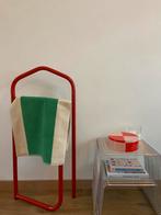 Vintage rood wasrek, kledingrek, handdoekenrek, Huis en Inrichting, Ophalen, Zo goed als nieuw, Rood, Handdoekenrek