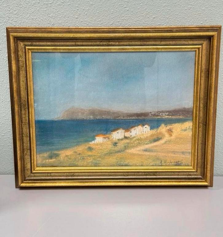 A. Huybregts 1996 peinture vintage art de paysage côtier, Antiquités & Art, Art | Peinture | Classique, Enlèvement ou Envoi