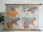Oude schoolkaart - groei van Duitsland 1921, Antiek en Kunst, Antiek | Schoolplaten, Ophalen