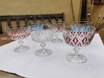 6 champagne of dessert coupes, stijl Arlequin VMC Reims., Ophalen of Verzenden, Zo goed als nieuw, Overige typen