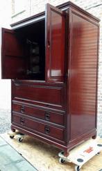 Bardressoir met tropische houten meubels F39, Huis en Inrichting, 1 of 2 laden, Ophalen, Gebruikt, Overige houtsoorten