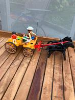 Playmobil 2 paarden met koets + 3 mannetjes + accessoires, Kinderen en Baby's, Speelgoed | Playmobil, Ophalen of Verzenden