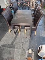 Eettafel met 6 stoelen, Huis en Inrichting, Ophalen, Gebruikt