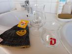 Duvel whisky glas, Glas met zwarte letters, hoedje 666 Duvel, Verzamelen, Ophalen of Verzenden, Zo goed als nieuw, Duvel