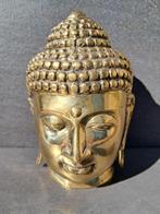 bronzen Boeddhahoofd/Azië/17 cm/goud, Ophalen of Verzenden