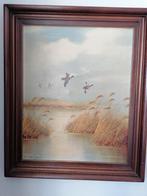 W. Newman schilderij ducks by the lake, Ophalen of Verzenden