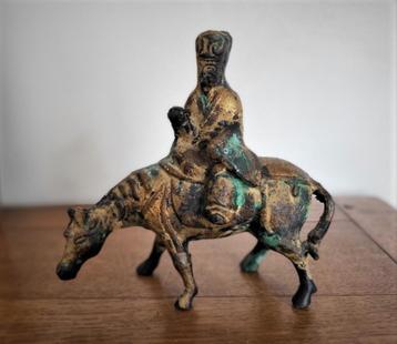 Oud bronzen beeld Chinese ruiter beschikbaar voor biedingen