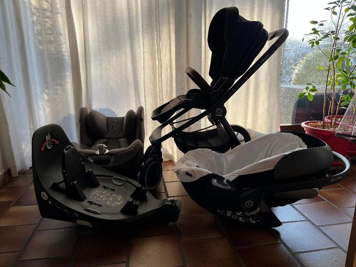 Pousette + Cosy + Siege auto, Kinderen en Baby's, Autostoeltjes, Gebruikt, Overige merken, Autogordel of Isofix, Verstelbare rugleuning