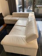 Lederen hoeksalon crème, Huis en Inrichting, Ophalen of Verzenden