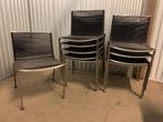 CORO SG-1 S Stefano Gallizioli design (terras)stoelen (10ex), Rvs, Gebruikt, Stapelbaar, Ophalen