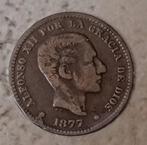 munt Spanje 5 centimos 1877(2), Verzenden