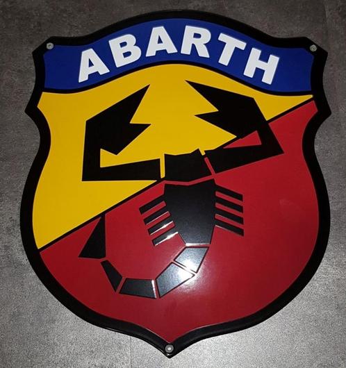 Mooi zwaar Abarth emaillen garage showroom decoratie bord, Verzamelen, Merken en Reclamevoorwerpen, Zo goed als nieuw, Reclamebord