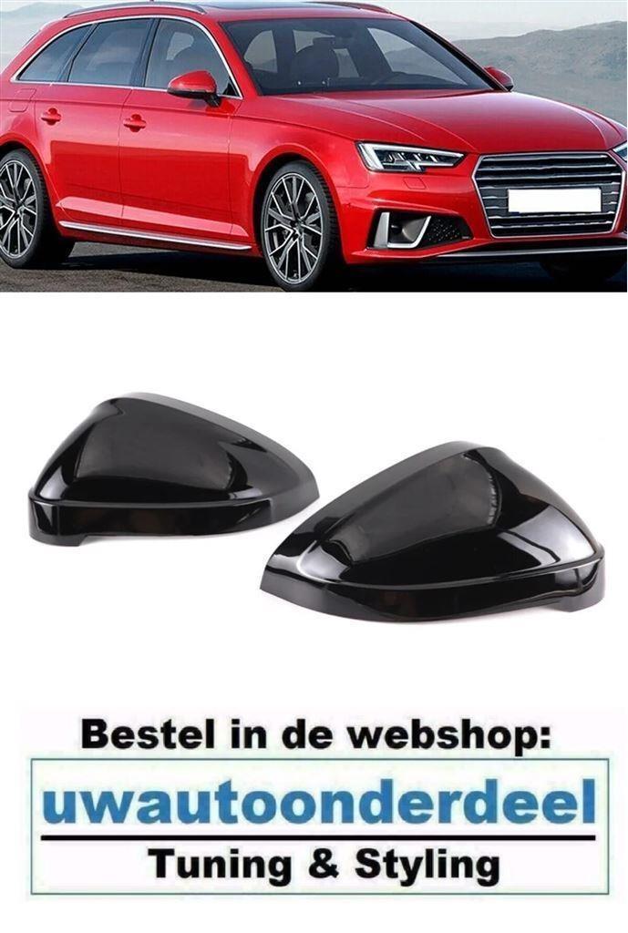 Spiegel Spiegelkap Glans Zwart Geschikt Voor Audi A4 A5 S4 S, Auto diversen, Tuning en Styling, Verzenden