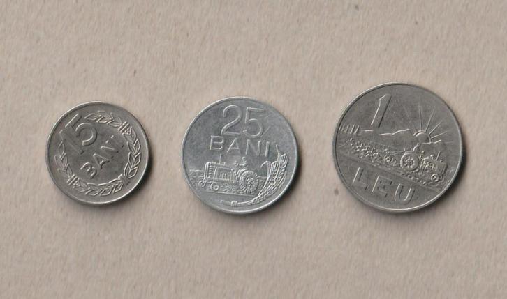 Roemenië : 3 versch. (gebruikte) munten : 1960-1966-1982, Postzegels en Munten, Munten | Europa | Niet-Euromunten, Setje, Overige landen