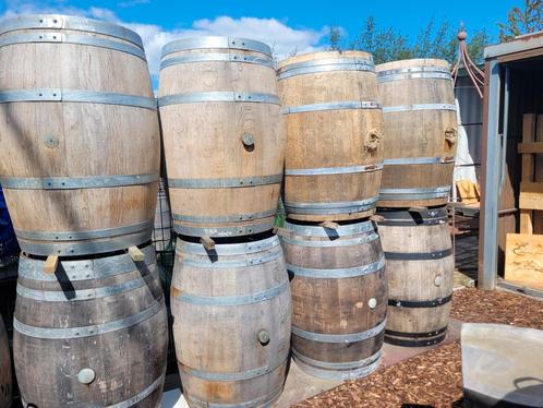 Barils de vin et de whisky comme table de jardin supplémenta, Jardin & Terrasse, Tables de jardin, Comme neuf, Enlèvement ou Envoi