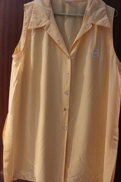 lichtgele blouse zonder mouwen maat 48/50 XL, Kleding | Dames, Blouses en Tunieken, Gedragen, Maat 46/48 (XL) of groter, Geel