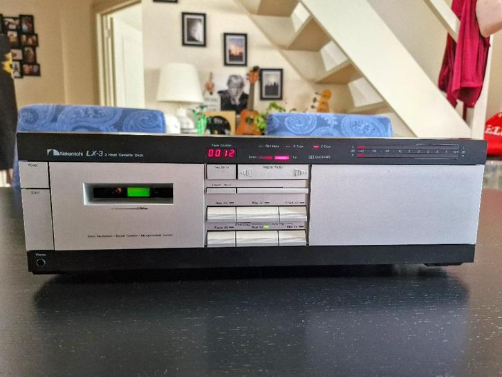 Nakamichi LX-3 gereviseerd, TV, Hi-fi & Vidéo, Decks cassettes, Simple, Autres marques, Commandes tactiles, Tape counter, Enlèvement ou Envoi