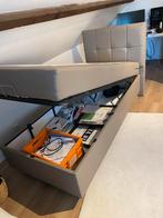 Boxspring 1 persoon, Maison & Meubles, Chambre à coucher | Lits boxsprings, 90 cm, Gris, Une personne, Enlèvement