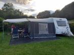 Caravan met tent en luifel + extra losse luifel, Caravans en Kamperen, 65 kg, Schokbreker, Treinzit, Particulier