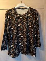 truitje stretch clarina e5 mode bruin zwart 48, Kleding | Dames, Zwart, Trui of Vest, Ophalen of Verzenden, Zo goed als nieuw
