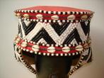 OLD KUBA mpaan hat Kongo glassbeads cowries Ingal DRC Congo, Ophalen of Verzenden