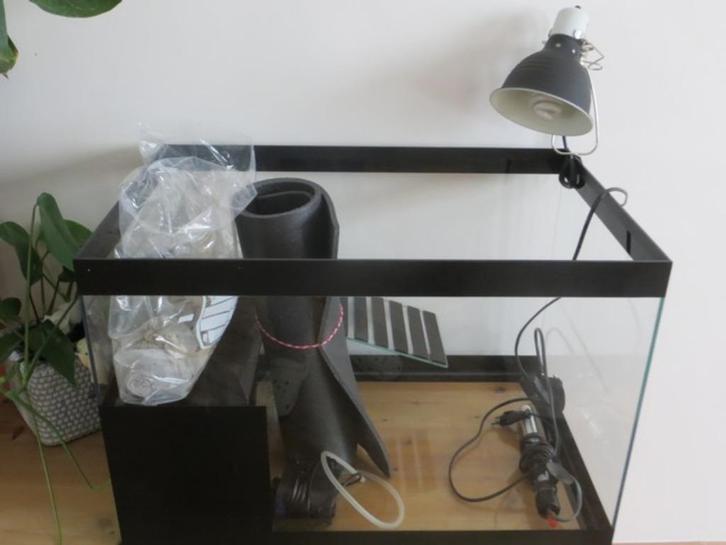 AQUARIUM VOOR WATERSCHILDPADDEN & ACCESSOIRES, Dieren en Toebehoren, Vissen | Aquaria en Toebehoren, Gebruikt, Leeg aquarium, Ophalen