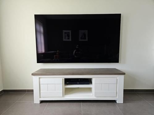 Ensemble de meubles de campagne en bois blanc/marron, Maison & Meubles, Armoires | Mobilier de télévision, Comme neuf, Moins de 100 cm