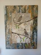 Acryl op paneel, mixed media,60 x 45 cm., Antiek en Kunst, Ophalen