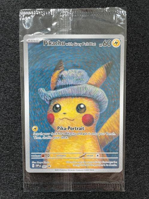 Pikachu with Grey Felt Hat (SVP 085) - van Gogh - Pokemon, Hobby en Vrije tijd, Verzamelkaartspellen | Pokémon, Nieuw, Losse kaart
