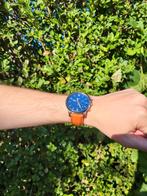 Analoog horloge Fossil lederen bandje, Ophalen of Verzenden, Zo goed als nieuw
