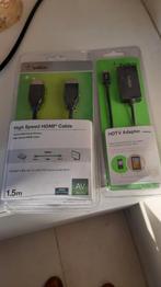 Nieuwe HDMI kabel en HDTV adapter merk Belkin, Ophalen of Verzenden, Zo goed als nieuw