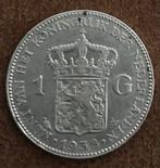 Zilveren nederlandsche 1 gulden 1938, Zilver, Koningin Wilhelmina, 1 gulden, Ophalen of Verzenden