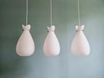 Scandinavische hanglamp in wit gesatineerd glas, jaren 60, Antiek en Kunst, Ophalen of Verzenden
