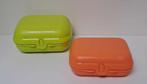 Tupperware « Eco Snack Box » Large & Medium - Vert & Orange, Boîte, Vert, Enlèvement ou Envoi, Neuf