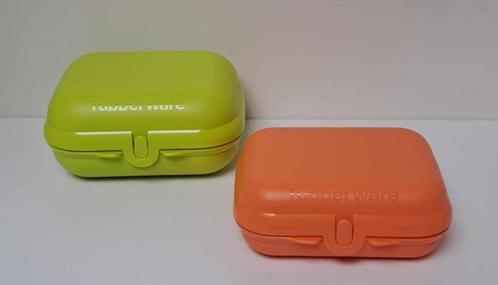 Tupperware Boite Snack Eco - Large & Medium - Vert & Orange, Maison & Meubles, Cuisine| Tupperware, Neuf, Boîte, Vert, Orange