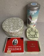 5 grote oude blikken dozen, Ophalen of Verzenden