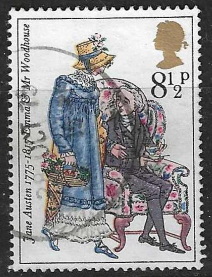 Groot-Brittannie 1975 - Yvert 766 - Jane Austen (ST), Postzegels en Munten, Postzegels | Europa | UK, Gestempeld, Verzenden