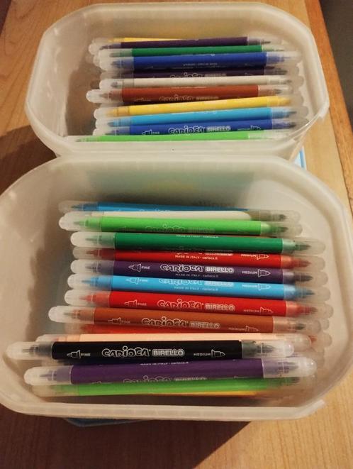 Stiften met dikke en fijne punt, Hobby en Vrije tijd, Tekenen, Gebruikt, Potlood of Stift, Ophalen of Verzenden
