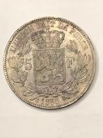 Munt zilver België 5 FR Leopold I  1850 mooie kwaliteit !!!!, Postzegels en Munten, Zilver, Ophalen of Verzenden, Losse munt, Zilver