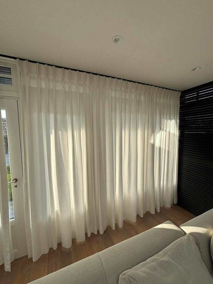 Overgordijnen wit, Huis en Inrichting, Stoffering | Gordijnen en Lamellen, Gebruikt, 200 cm of meer, 200 cm of meer, Wit, Ophalen