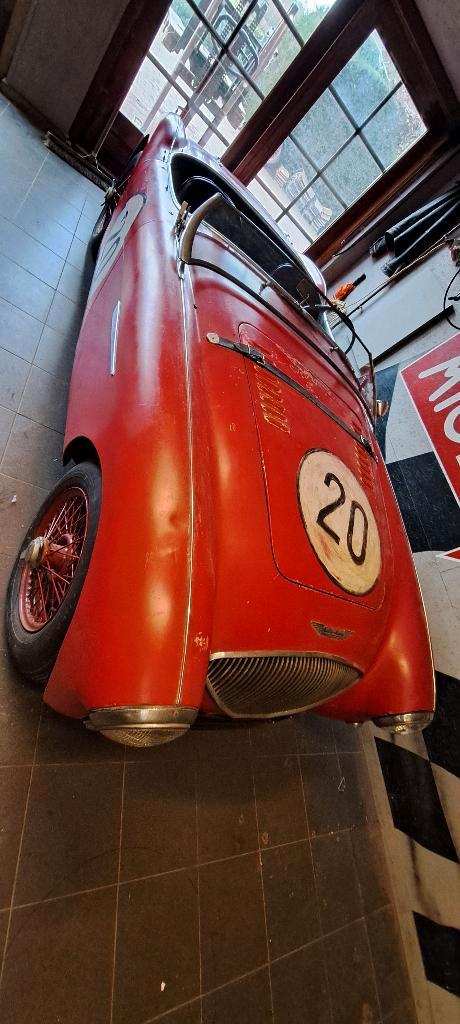 Austin healey bn1, Auto's, Oldtimers, Particulier, Austin, Benzine, Cabriolet, 2 deurs, Handgeschakeld, Rood, Zwart, Kunstmatig leder