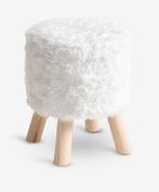 Twee nieuwe witte zitkrukken (tabourets)!, Ophalen of Verzenden, Nieuw, Overige materialen