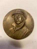 Herdenkingspenning Albert I,  voor de Slag om de Ijzer, Ophalen of Verzenden, Brons