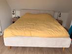 Bedkader Mattis 180x200 met Opbergruimte - Beige, Huis en Inrichting, Slaapkamer | Bedden, Ophalen, Beige, Tweepersoons, Zo goed als nieuw