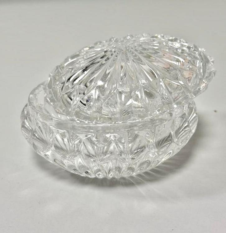 Vintage Kristallen Sieraden Bonbon Zeep Doosje met deksel, Antiek en Kunst, Antiek | Glaswerk en Kristal, Ophalen of Verzenden