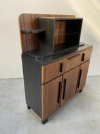 Buffet art déco en forme de zebrano, Maison & Meubles, Armoires | Buffets, 25 à 50 cm, Avec porte(s), Comme neuf, 100 à 150 cm