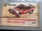 Poster : 6e rallye Paris-Alger-Dakar  1984  Opel Bastos Team, Verzamelen, Rookartikelen, Aanstekers en Luciferdoosjes, Ophalen