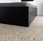 Bed Brimnes (Ikea) - met opberglades + matras en topmatras, Huis en Inrichting, Slaapkamer | Bedden, Ophalen, Gebruikt, Zwart