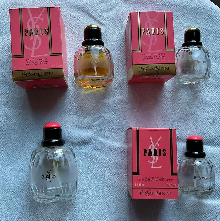 Flacons de parfums vides …. Yves Saint Laurent…. Paris, Verzamelen, Parfumverzamelingen, Gebruikt, Ophalen