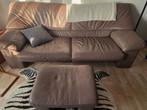 Echte lederen 3-zit., Huis en Inrichting, Ophalen, 250 tot 300 cm, Gebruikt, Driepersoons